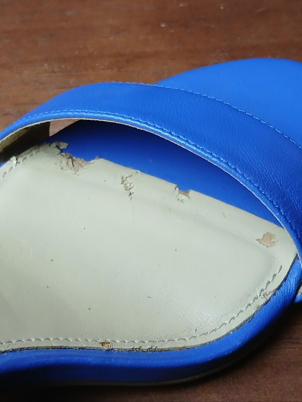 TALBOTS Blue Ankle-Strap Leather Sandals - Picture 6 of 14